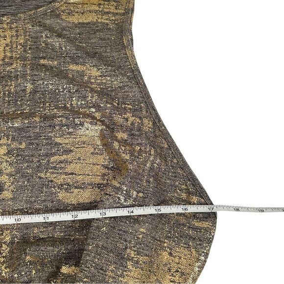 AX Paris Gold Asymmetric Frill Hem Sleeveless Top Women’s Size 10 - Picture 8 of 10